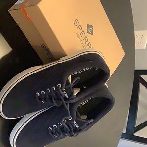 Men’s Navy Corduroy Sperry Docksiders, Sz 8